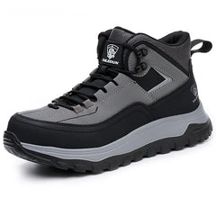 Men's Orthopedic Protective Hiking/Work Boots - Waterproof, Slip-resistant, Impact-resistant, Puncture-resistant - Wide toe box, Arch Support, Ankle Support