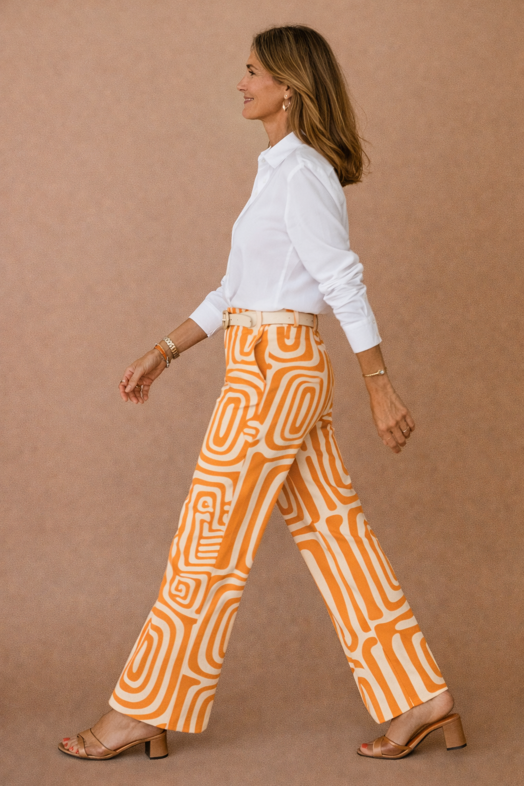 Women's Casual Long Sleeve Two-Piece Set with Belt
